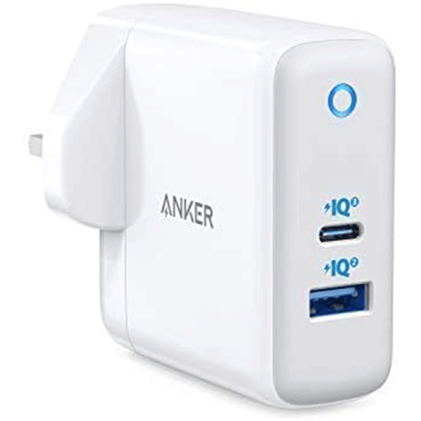 Anker USB C Charger, 60W PIQ 3.0 & GaN Tech Dual Port Charger, PowerPort+ Atom III (2 Ports) Travel Charger with a 45W USB C Port