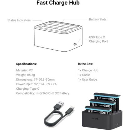 Insta360 Fast Charging Hub for ONE X2