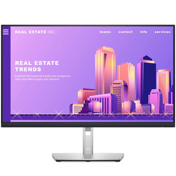 Dell P2722H 27" 16:9 IPS Computer Monitor Screen with Display Port Cable and USB 3.0 Upstream Cable - New Model