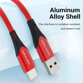 Vention USB-C to USB 2.0-A Cable 1.5M Red
