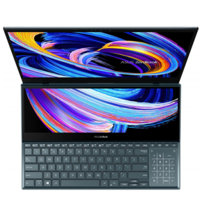 ASUS Zenbook Pro Duo 15 OLED UX582LR-H2017T, Core i9 12900H, 32GB, 1TB SSD, NVIDIA GeForce RTX 3060 6GB GDDR6 Graphics, Windows 11 Home, 15.6″ 4K OLED Touch, ScreenPad Plus– 90NB0VR1-M003Z0