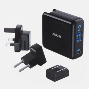 Anker PowerPort III 3-Port USB-C Charger 65W – Black