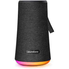 Soundcore Flare+ Portable 360° Bluetooth Speaker by Anker, Huge 360° Sound, IPX7 Waterproof, Bigger Bass, Ambient LED Light, 20-Hour Playtime, 4 Drivers with 2 Passive Radiators, Speaker for Parties