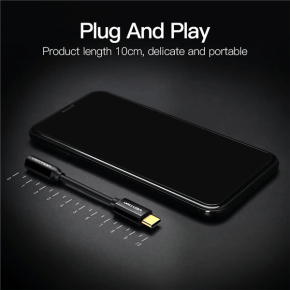 Vention Type-C to 3.5mm Audio Cable 0.1M Black Metal Type CFIBA