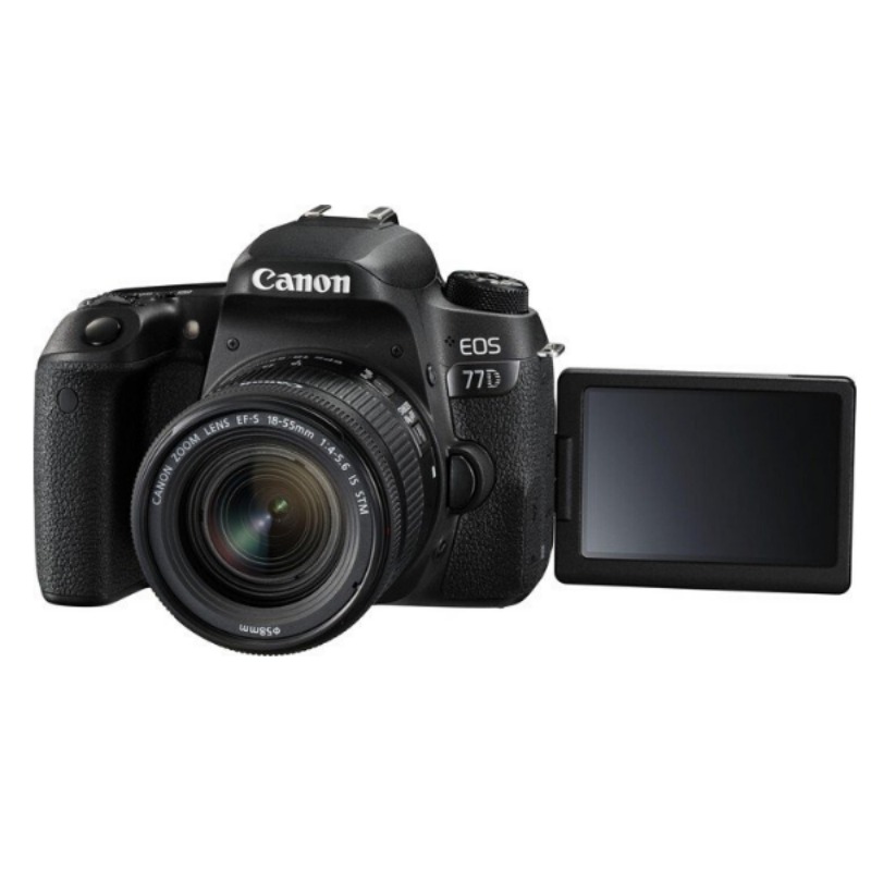 Canon EOS 77D 24.2MP Wi-Fi NFC DSLR Camera with 18-55mm 6fps 3.0