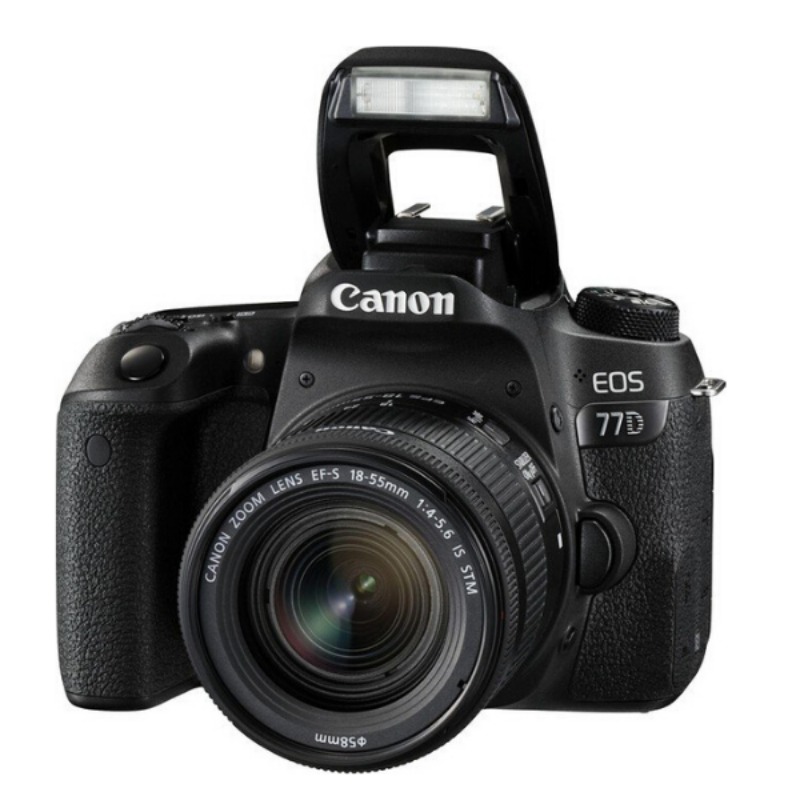 Canon EOS 77D 24.2MP Wi-Fi NFC DSLR Camera with 18-55mm 6fps 3.0