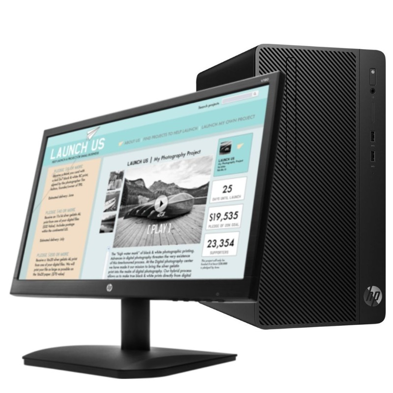 HP 290 G2 Microtower Desktop PC - Pentium G5400 / 4GB RAM / 1TB HDD / DVD-RW Drive / Win 10 Pro