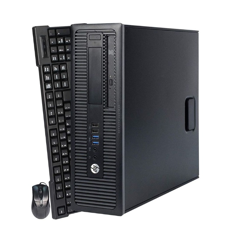HP EliteDesk 800 G1 SFF Intel Core i5-4590@3.30GHz 4GB RAM 500GB HDD DVDrw WiFi  Keyboard Mouse Plus 18.5 inch Monitor 