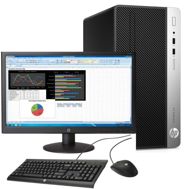HP ProDesk 400 G5 Intel Core i5-8500 3.0 GHz 4GB RAM 1TB HDD 18.5