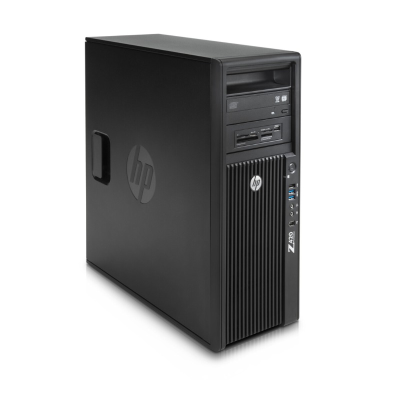 HP Z420 Workstation, Quad Core Xeon CPU upto 3.8GHz CPU, 8GB DDR3 RAM, 1TB HDD, Win10 Pro,  Nvidia Quadro Graphics Card
