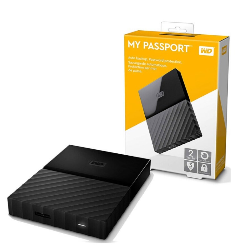 WD 2TB My Passport Portable External Hard Drive, Black - USB 3.0 - WDBS4B0020BBK-WESN