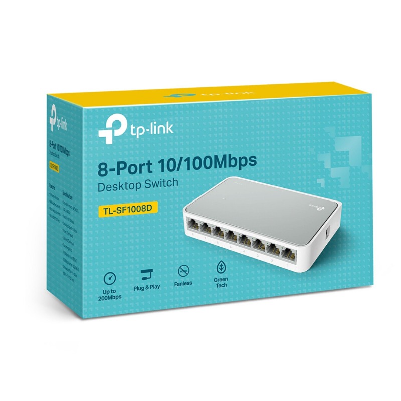 TP-Link TL-SF1008D 8-Port 10/100Mbps Desktop Switch- TL-SF1008D
