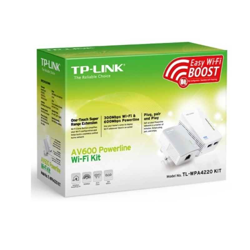TP-Link 300Mbps AV600 Wi-Fi Powerline Extender Starter Kit TL-WPA4220KIT