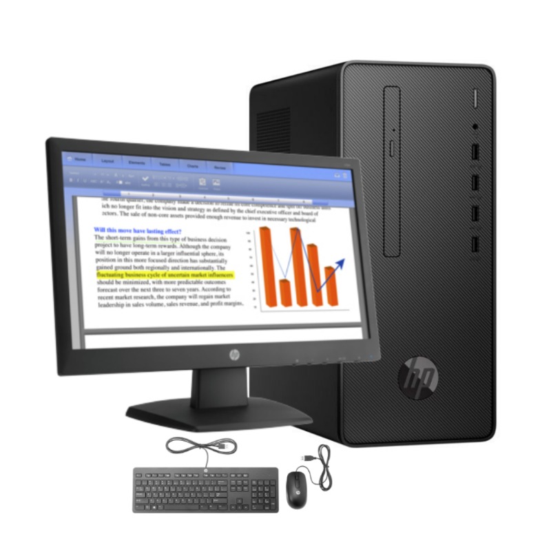 HP 290 G2 Microtower Desktop 4NU59EA, Core i3-8th Gen., 4GB Ram, 1TB HDD, DVD RW,