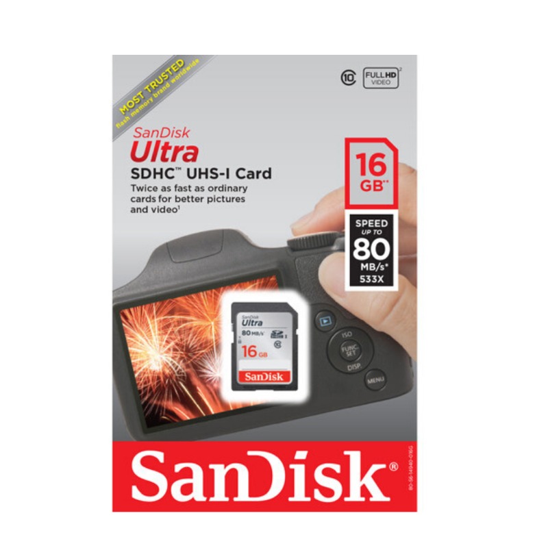 SanDisk 16GB Ultra UHS-I SDHC Memory Card  (SDSDUNB-016G-GN3IN)