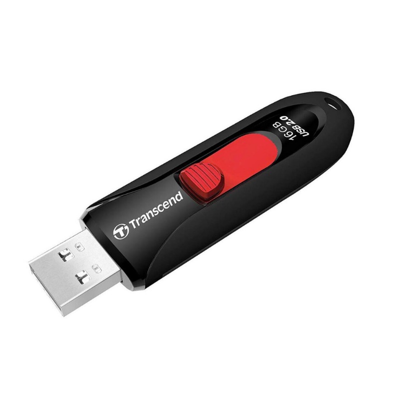 Transcend 16GB JetFlash 590 USB 2.0 Capless Flash Drive, Black