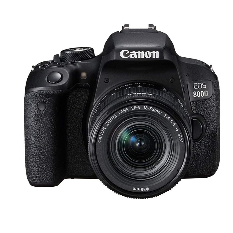Canon EOS 800D DSLR with 18-55 mm lens