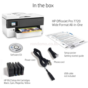 HP OfficeJet Pro 7720 All in One Wide Format Printer with Wireless Printing