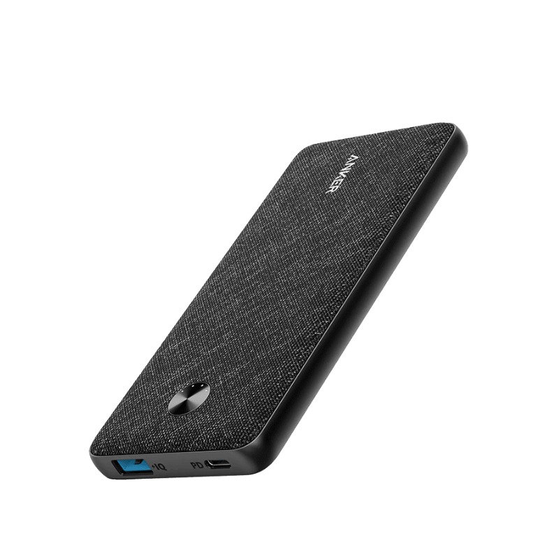 Anker PowerCore Slim 10000 PD, USB-C Portable Charger (18W), 10000mAh Power Delivery Power Bank for iPhone 11 / Pro / 8/ XS/XR, S10, Pixel 3, and More (Charger Not IncludeD)