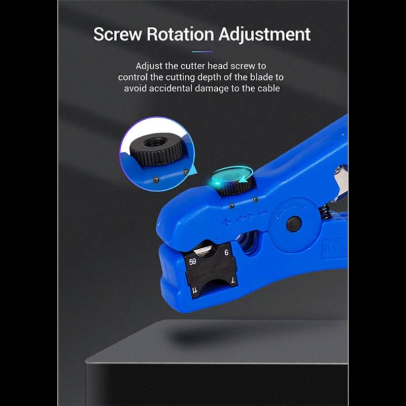 Vention KEBL0 Multifunctional Cable Stripper Network Cable Cutter Stripping Pliers Tool Coaxial Stripping Tool for Multi-usage