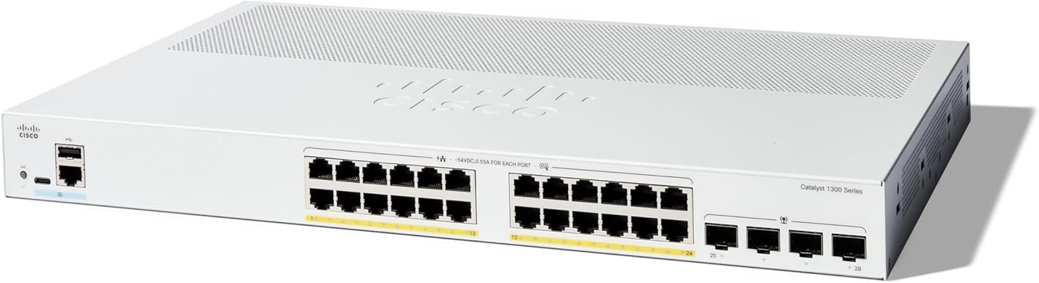 Cisco Catalyst 1300-24P-4G 195W PoE Managed Switch