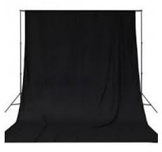 Muslin Black Backdrop 3m by 6m