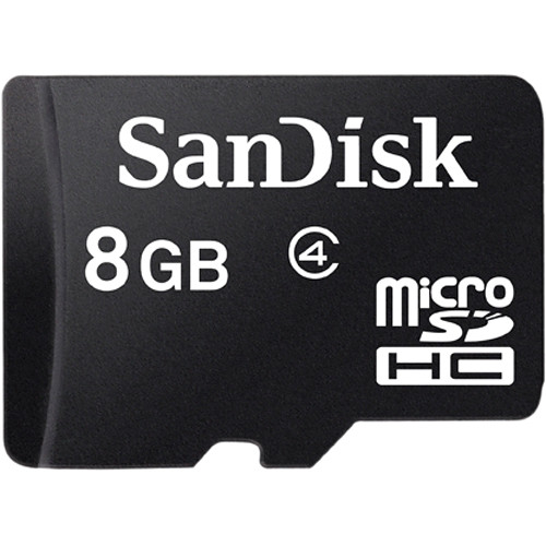 SanDisk 8GB microSDHC Memory Card Class 4 With SD Adapter (sdsdqm-008g-b35A)