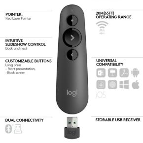 Logitech R500s Laser Presentation Remote - 910-005843
