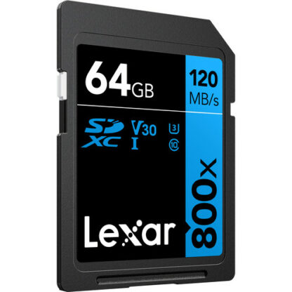 Lexar 64GB 120Mbps 800x UHS-I SDXC Memory Card (BLUE Series)