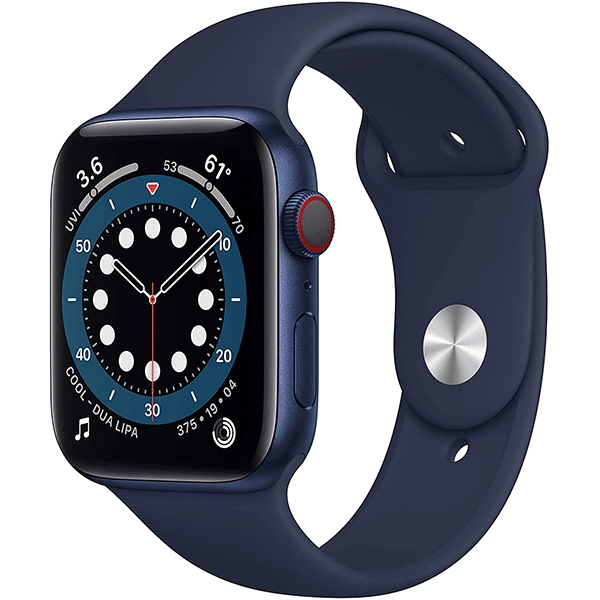 New Apple Watch Series 6 (GPS, 44mm) - Blue Aluminum Case with Deep Navy Sport Band