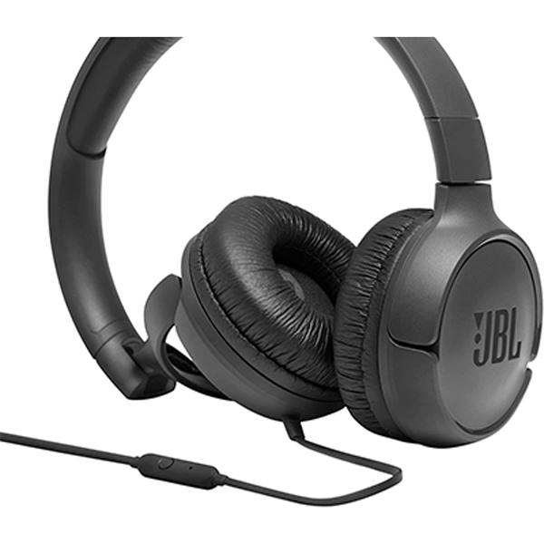 JBL TUNE 500 - Wired On-Ear Headphones - Black
