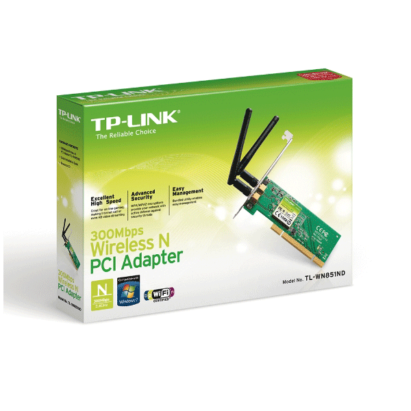 TP-Link 300Mbps Wireless N PCI Adapter (TL-WN851ND)