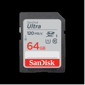 SanDisk Ultra 64GB SDXC UHS-I 120MB/s C10 U1 Full HD Memory Card (SDSDUN4-064G-GN6IN) 