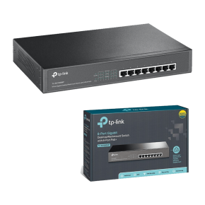 TP-Link 8-Port 10/100/1000Mbps Gigabit Desktop/Rackmount Switch- TL-SG1008MP