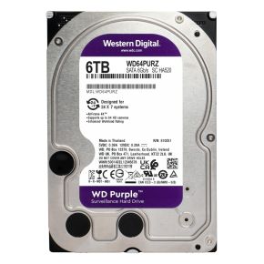 WD Purple Surveillance Hard Drive 6 TB, 256 MB Cache 3.5 Inch– WD64PURZ