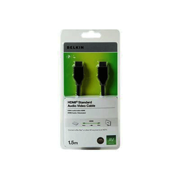 Belkin HDMI Standard Audio Video Cable 4K/Ultra HD Compatible | F3Y017bt1.5MBLK