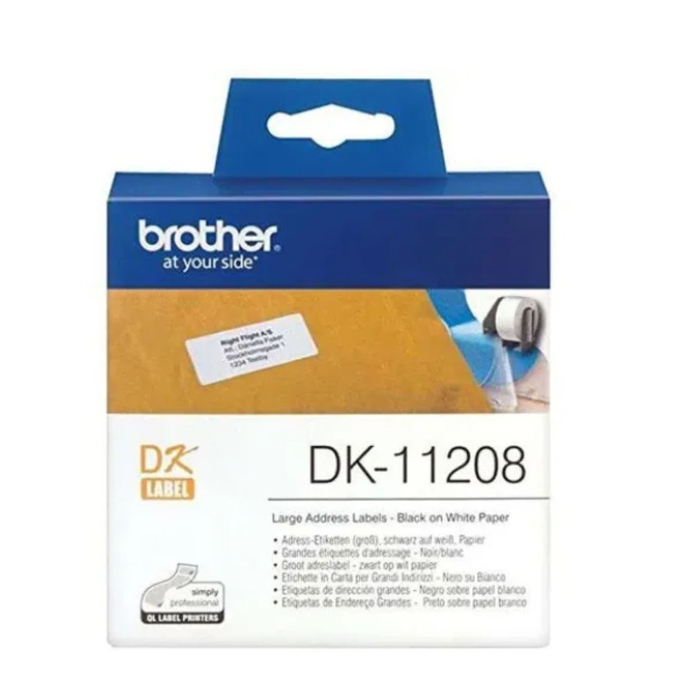 Brother DK-11208 Black On white Label Tape