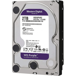 Western Digital 2TB WD Purple Surveillance Internal Hard Drive HDD - 5400 RPM, SATA 6 Gb/s, 64 MB Cache, 3.5