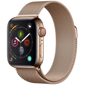 Apple Watch Series 4 (GPS + Cellular, 40mm) - Gold Stainless Steel Case with Gold Milanese Loop