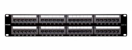 D-Link NPP-C61BLK481 – 48-Port Cat6 Patch Panel 