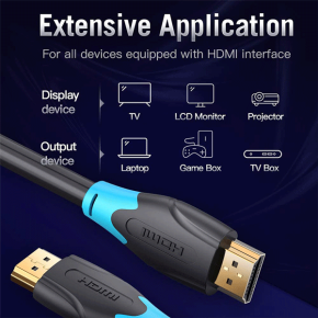 VENTION HDMI CABLE 2METER BLACK - VEN-AACBH