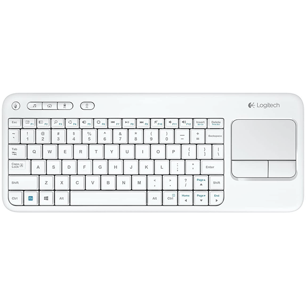 Logitech Wireless Keyboard with TouchPad K400 Plus  (920-007146) - White