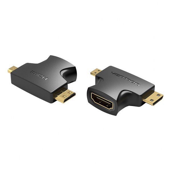 VENTION MINI HDMI MALE + MICRO HDMI MALE TO HDMI FEMALE ADAPTER – VEN-AGFB0