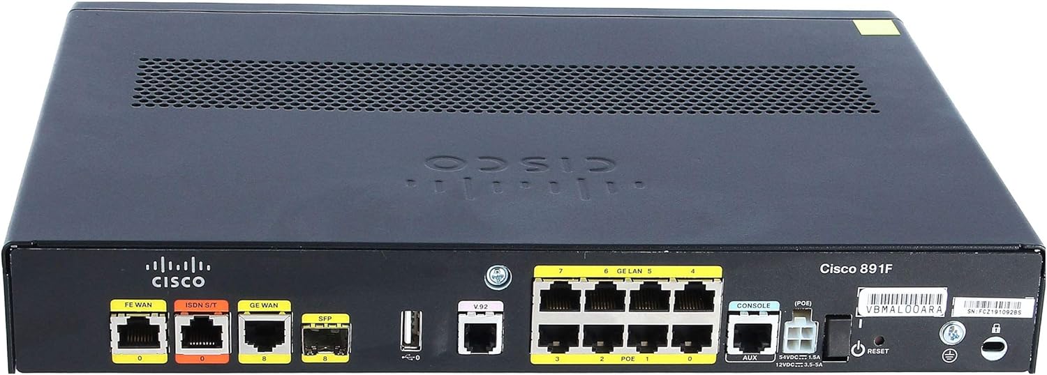 Cisco C891F-K9 Ethernet Integrated Services Router 
