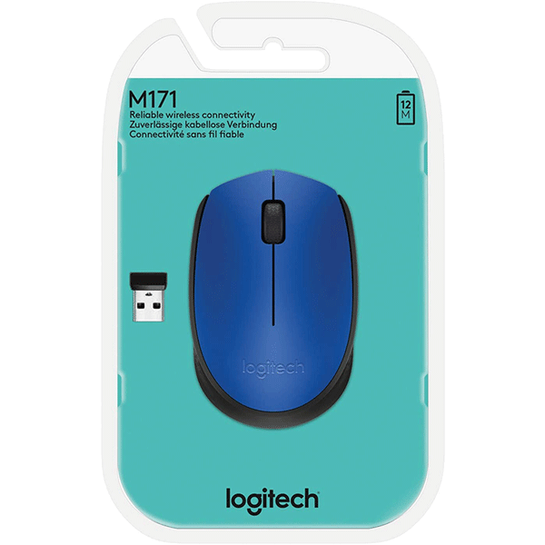 Logitech Wireless Mouse M171 - Blue (910-004640	)