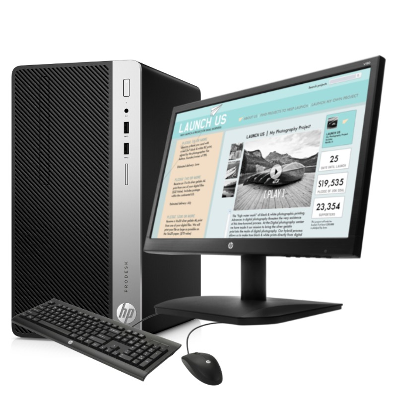 HP Desktop Pro Microtower Core I7, 8GB RAM, 1TB,  USB Keyboard & Mouse 18.5″ Monitor