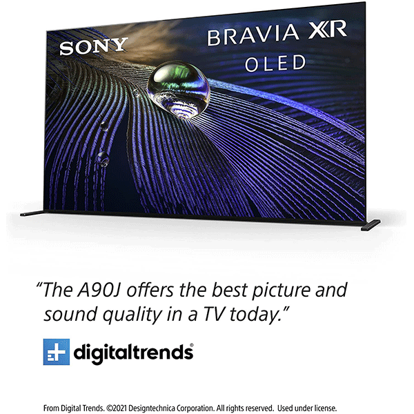 Sony A90J 65 Inch TV: BRAVIA XR OLED 4K Ultra HD Smart Google TV with Dolby Vision HDR and Alexa Compatibility (XR65A90J)