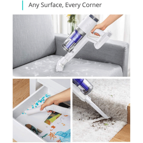 eufy by Anker, HomeVac S11 Go, Cordless Stick Vacuum Cleaner, Lightweight, Cordless, 120AW Suction Power, Detachable Battery, Cleans Carpet to Hard Floor- T2501K11