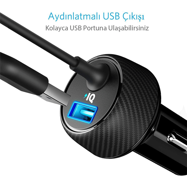 Anker PowerDrive 2 Elite with Lightning Connector Car Charger for Mobile Phones - A2214H11