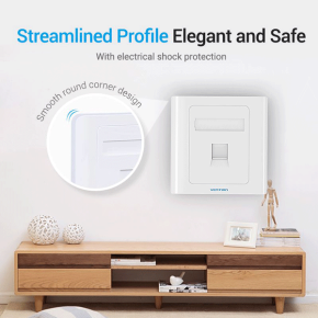 VENTION 2 PORT KEYSTONE JACK WALL FACE PLATE
